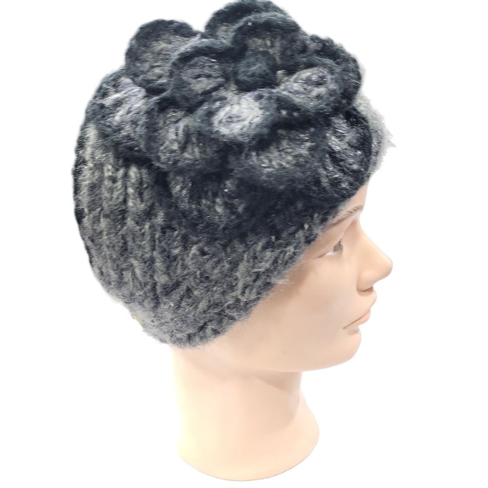 C.C exclusives Women’s beautiful floral adjustable warm winter head band hat - Picture 2 of 8